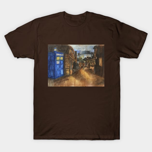 The Doctor Visits Shakespeare T-Shirt by havenhill studios